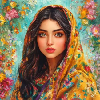 عکس رنگارنگ زن عکس حرفه ای مدل زن