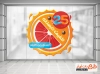 طرح استیکر شیشه تخفیف تابستانی شامل وکتور پرتقال جهت چاپ استیکر تخفیف ویژه