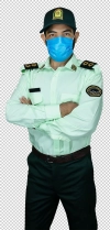 عکس پلیس با ماسک