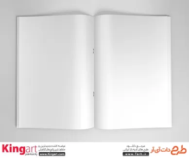 قالب لایه باز موکاپ مجله به صورت لایه باز با فرمت psd جهت پیش نمایش کتاب، مجله، دفترچه یادداشت