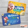 طرح کارت ویزیت خام آبمیوه و بستنی فروشی شامل عکس بستنی قیفی جهت چاپ کارت ویزیت تبلیغاتی آبمیوه فروشی