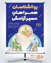 طرح آماده پوستر روز روانشناس شامل وکتور مغز