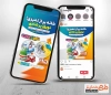 طرح لایه باز پست و استوری شرکت خدماتی ویژه عید نوروز با وکتور وسایل نظافت منزل ویژه عید