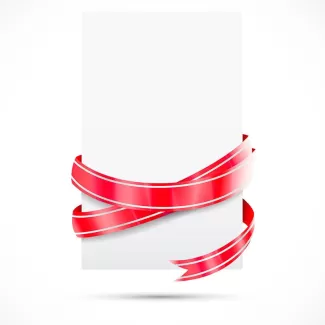 دانلود رایگان وکتور روبان قرمز و کاغذ سفید