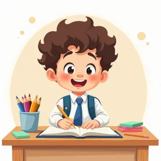 دانلود عکس دانش آموز پسر تم کارتونی عکس حرفه ای دانش آموز