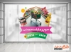 طرح برچسب روی شیشه هایپرمارکت شامل عکس مواد غذایی