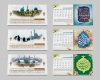طرح تقویم رومیزی خام شامل احادیث امامان جهت چاپ تقویم مذهبی 1404 رومیزی