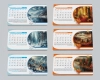 طرح لایه باز تقویم رومیزی طبیعت 1405 شامل عکس طبیعت