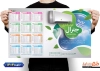 طرح لایه باز تقویم فروشگاه کولر گازی با قابلیت ویرایش المان ها جهت چاپ تقویم فروش و نصب کولر اسپلیت
