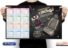 فایل لایه باز طرح تقویم فروش لوکس ماشین با رنگبندی طلایی مشکی شامل خودرو خارجی جهت چاپ تقویم فروش تزئینات خودرو و تقویم لوکس و اسپورت اتومبیل
