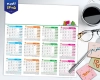 طرح تقویم خام 1405 شامل جداول تقویم بدون پس زمینه جهت چاپ تقویم خام دیواری 1405