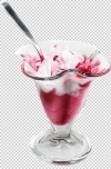 عکس دوربری بستنی توت فرنگی