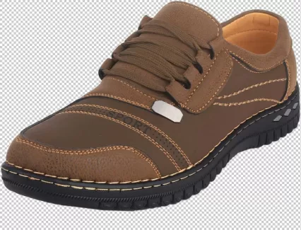 عکس دوربری کفش قهوه ای مردانه
