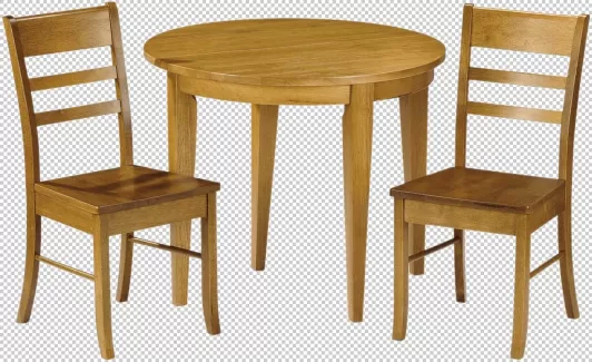 عکس دوربری میز و صندلی چوبی