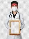 تصویر دوربری دکتر مرد با قاب