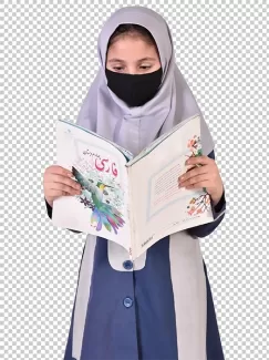 تصویر استوک دانش آموز دختر ایرانی تصویر استوک دانش آموز دختر