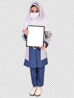 تصویر دانش آموز دختر با قاب تصویر دانش آموز دختر با قاب