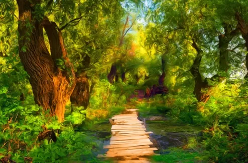 تصویر با کیفیت نقاشی پاییزی تصویر با کیفیت نقاشی پاییزی