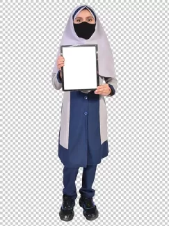 تصویر دوربر دانش آموز دختر با قاب تصویر دوربر دانش آموز دختر با قاب