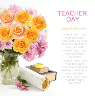 تصویر با کیفیت گلهای بهاری برای روز معلم