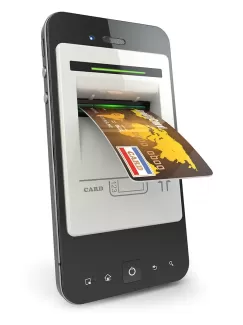 تصویر با کیفیت موبایل و کارت بانکی