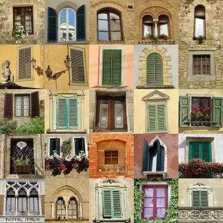عکس باکیفیت پنجره های ساختمان