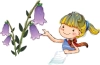 دانلود تصویر کیفیت بالای دختر بچه و گل