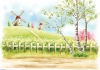 دانلود عکس استوک باکیفیت بک گراند کارتونی مزرعه