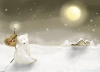 دانلود عکس استوک باکیفیت منظره کارتونی زمستان