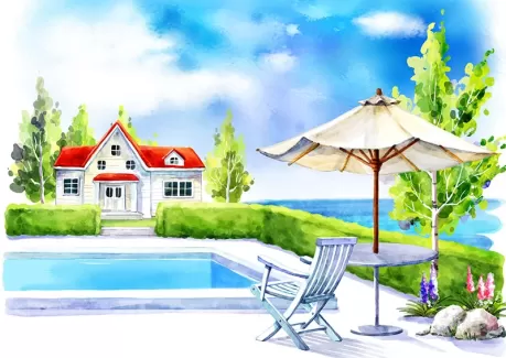 عکس باکیفیت بک گراند کارتونی استخر