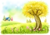 تصویر کیفیت بالای منظره کارتونی زیبا