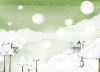 تصویر استوک باکیفیت منظره کارتونی زمستان