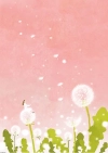 دانلود منظره استوک کیفیت بالای نقاشی گل های قاصدک