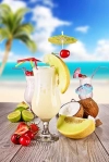 دانلود عکس کیفیت بالای مخلوط شیر و میوه ها
