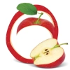 تصویر با کیفیت سیب قرمز پوست شده
