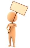 عکس باکیفیت آدمک در حال حمل تابلو