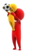 عکس باکیفیت آدمک ها و توپ فوتبال
