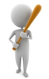 عکس باکیفیت آدمک و چوب بیسبال