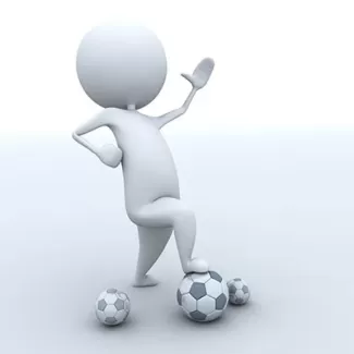 عکس باکیفیت آدمک و توپ فوتبال