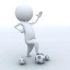 عکس باکیفیت آدمک و توپ فوتبال