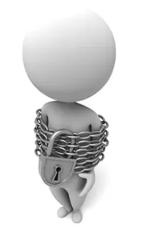 عکس باکیفیت آدمک قفل و زنجیر شده