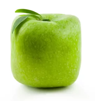 تصویر با کیفیت سیب سبز مربعی