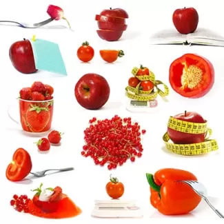 تصویر با کیفیت انواع میوه های قرمز