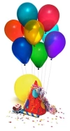 تصویر باکیفیت بادکنک های رنگی و تم تولد
