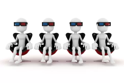 عکس باکیفیت آدمک ها در حال دیدن فیلم سه بعدی عکس باکیفیت آدمک ها در حال دیدن فیلم سه بعدی