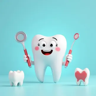 عکس گرافیکی دندان با ابزار دندانپزشکی عکس حرفه ای دندان پزشکی