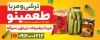 طرح بنر ترشی فروشی شامل عکس شیشه ترشی و خیارشور