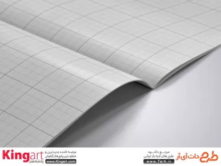 قالب لایه باز موکاپ مجله به صورت لایه باز با فرمت psd جهت پیش نمایش کتاب، مجله، دفترچه یادداشت