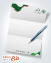 طرح psd سربرگ وکیل شامل رنگبندی سبز