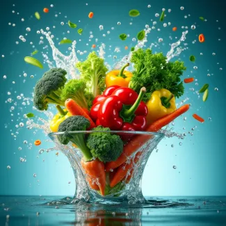 دانلود عکس فلفل دلمه ای هویج و کلم تازه عکس حرفه ای سبزیجات